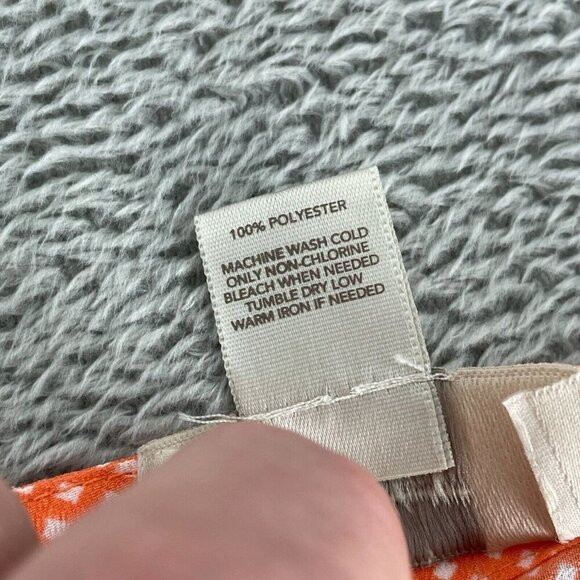 Ann Taylor Loft Womens Sleeveless Button-Up Orange Polka Dot Blouse Size M 3642 - Picture 4 of 8